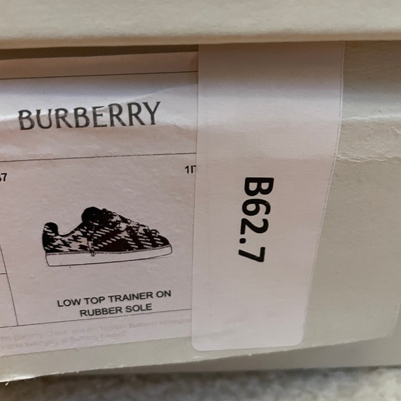 Burberry Box Check Knit Low-Top Sneakers 38.5 - Picture 8 of 9
